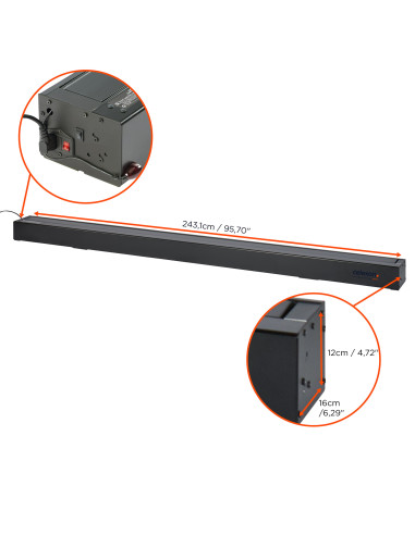 celexon CLR HomeCinema UST High Contrast Electric Floor Screen 100,Black