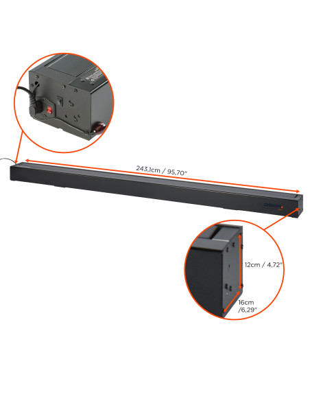 celexon CLR HomeCinema UST High Contrast Electric Floor Screen 100,Black