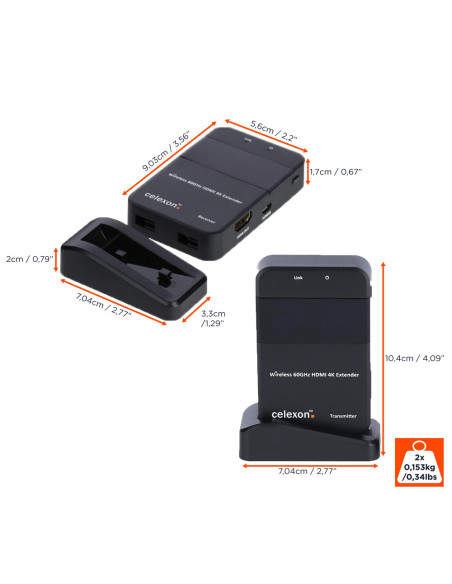 celexon Expert Wireless HDMI-set WHD30M - 4K