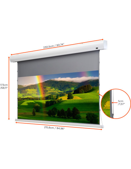 celexon HomeCinema High Contrast screen Tension90 - Dynamic Slate ALR