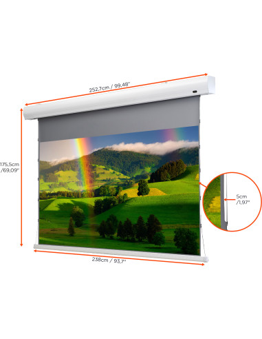 celexon HomeCinema High Contrast screen Tension100 - Dynamic Slate ALR