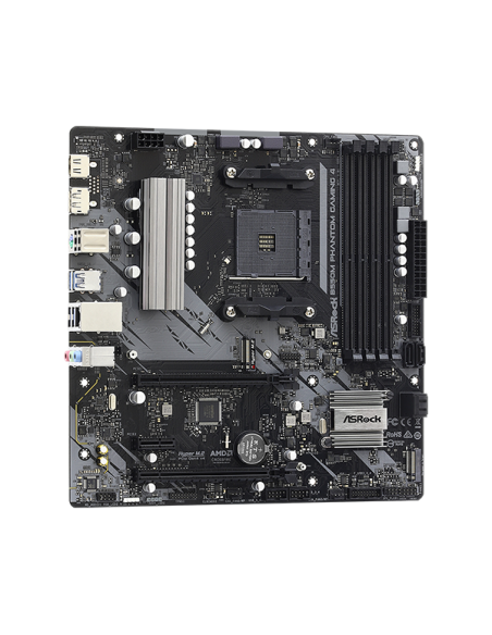 ASROCK Main Board Desktop B550M PHANTOM GAMING 4 (AM4, B550, 4xDDR4, 1xPCIe 4.0 x16, 1xPCI 3.0x16, 1xPCIe 3.0x1, 4xSATA, 1xM.