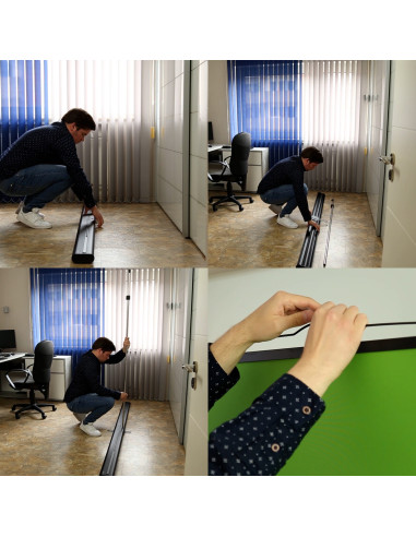 Екран зелен на земя celexon Mobile Light Green Screen 150 x 200 cm