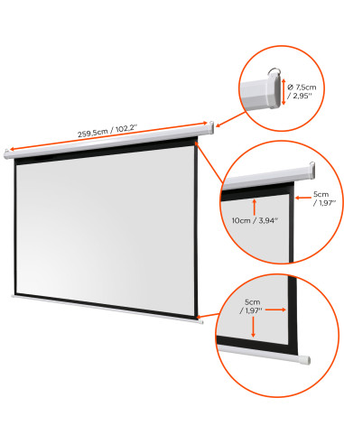 celexon basic electric screenformat 4:3, homecinema screen, projector screen, 3D screen, Full HD screen, electric screen