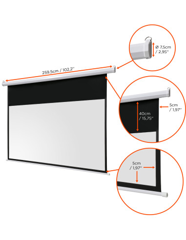 celexon basic electric screenformat 16:9, homecinema screen, projector screen, 3D screen, Full HD screen, electric screen