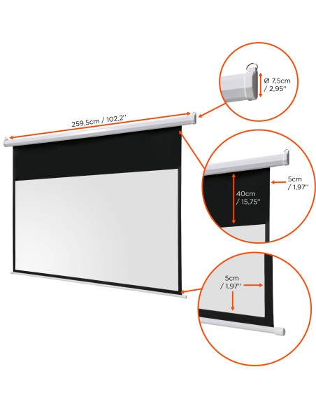 celexon basic electric screenformat 16:9, homecinema screen, projector screen, 3D screen, Full HD screen, electric screen
