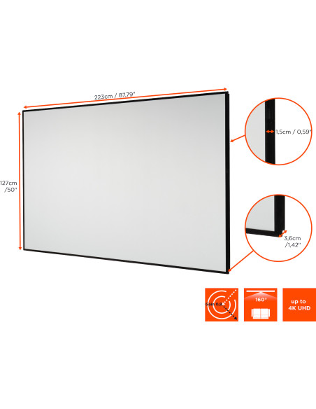 celexon HomeCinema High Contrast Frame Screen100 - Dynamic Slate ALR