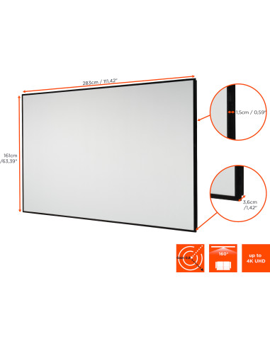 celexon HomeCinema High Contrast Frame Screen126 - Dynamic Slate ALR