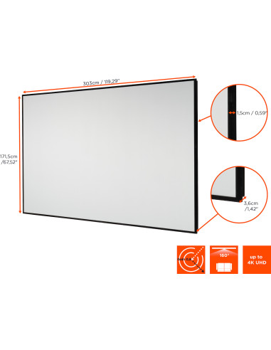 celexon HomeCinema High Contrast Frame Screen135 - Dynamic Slate ALR