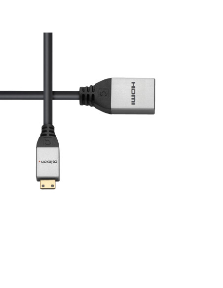 celexon Mini HDMI to HDMI M/F Adapter with Ethernet - 2.0a/b 4K 0.Professional Line