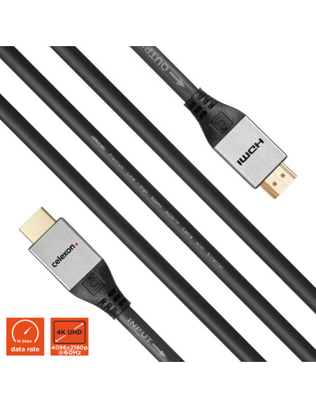 celexon active HDMI Cable with Ethernet - 2.0a/b 4K 7.Professional Line
