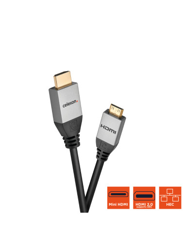celexon HDMI to Mini HDMI Cable with Ethernet - 2.0a/b 4K 1.Professional Line