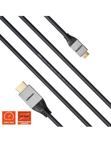 celexon HDMI to Mini HDMI Cable with Ethernet - 2.0a/b 4K 3.Professional Line