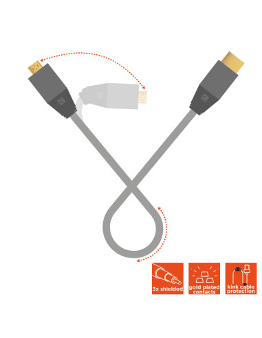 celexon HDMI to Micro HDMI Cable with Ethernet - 2.0a/b 4K 3.Professional Line