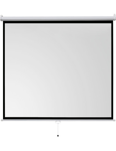 celexon basic Manual pull down screen,Format 1:1, Home cinema screen, Projection screen, 3D screen, Full HD screen, projector