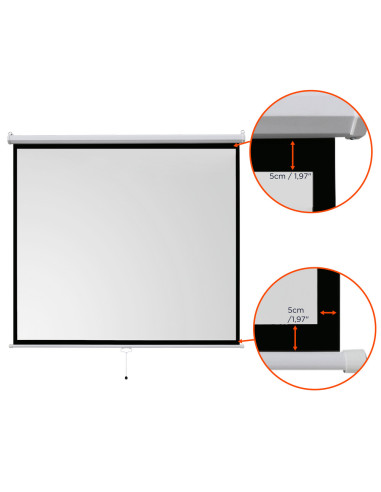 celexon basic Manual pull down screen,Format 1:1, Home cinema screen, Projection screen, 3D screen, Full HD screen, projector