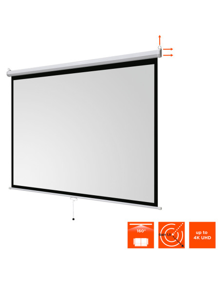 celexon basic Manual pull down screen,Format 4:3, Home cinema screen, Projection screen, 3D screen, Full HD screen, projector