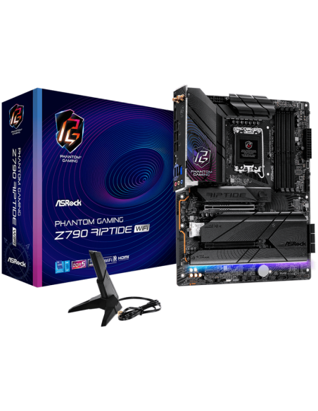 ASROCK MB Desktop Z790 Riptide Wi-Fi S1700, 4x DDR5, 1x PCIe 5.0 x16, 1x PCIe 4.0 x16, 1x PCIe 3.0 x1, 1x Blazing M.2, 4x Hyp