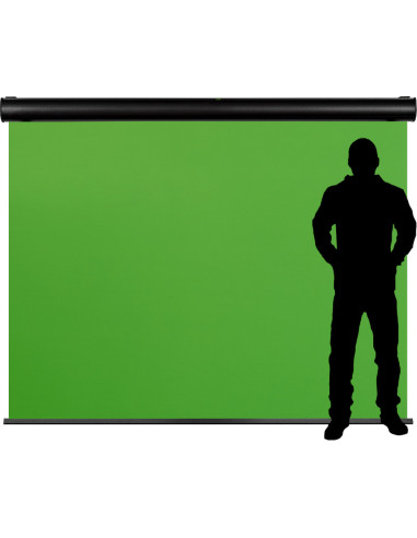 celexon Electric Chroma Key Green Screenideal large background for high-quality video content, online training or webcam meet