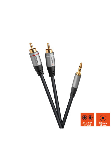 celexon 2x cinch to 3.m stereo jack audio cable 1.Professional Line