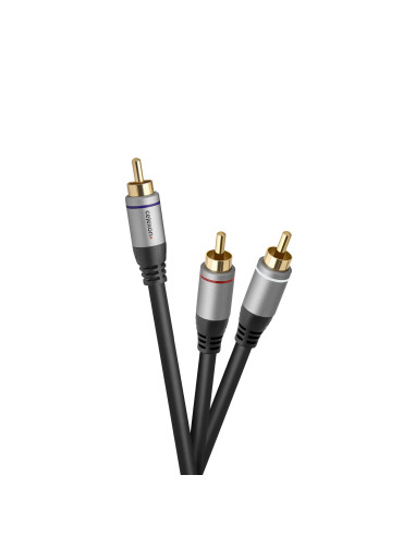 celexon Cinch auf 2x Cinch Audiokabel 2,Professional Line