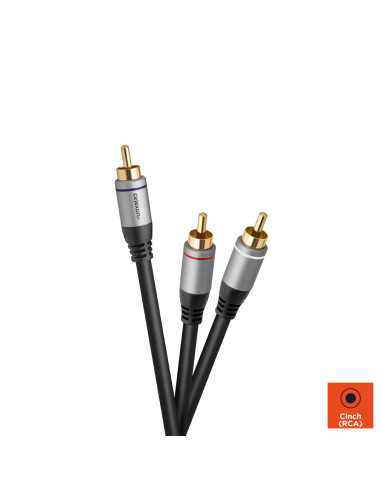 celexon Cinch auf 2x Cinch Audiokabel 2,Professional Line