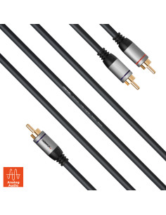 celexon Cinch auf 2x Cinch Audiokabel 3,Professional Line 2