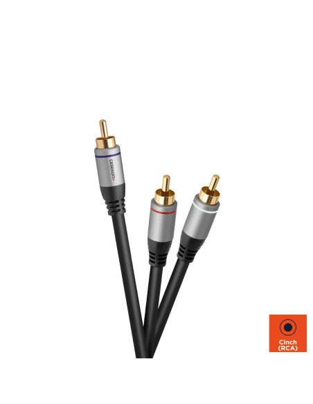 celexon Cinch auf 2x Cinch Audiokabel 5,Professional Line