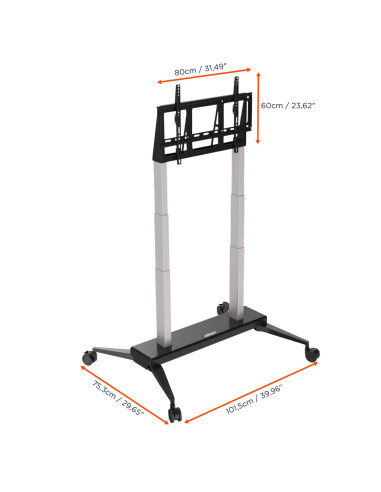 celexon Professional electric height adjustable display trolley Adjust-4270M