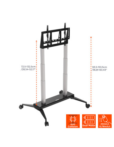 celexon Professional electric height adjustable display trolley Adjust-4270M
