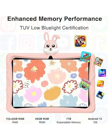 ТАБЛЕТ DOOGEE U9 KID 10" Wifi  3+4/64GB 5060mah   PINK