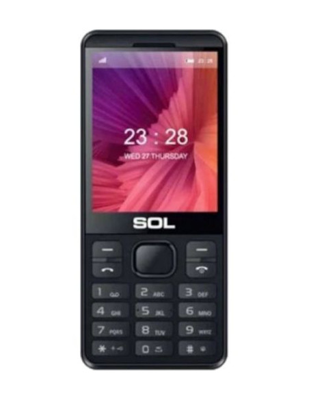 Мобилен телефон с бутони SOL B2800 ЧЕРЕН