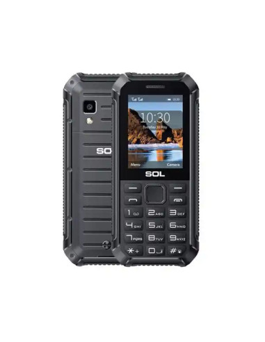 Мобилен телефон водоустойчив IP68 с бутони SOL R2450 ЧЕРЕН