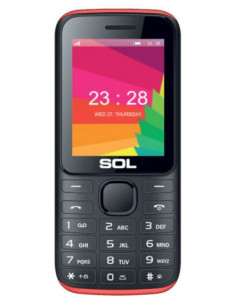 Мобилен телефон с бутони SOL B2400 черен с зелено