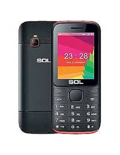 Мобилен телефон с бутони SOL B2400 черен с червено