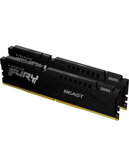Kingston 16GB 4800MT/s DDR5 CL38 DIMM (Kit of 2) FURY Beast Black PnP, EAN: 740617325973