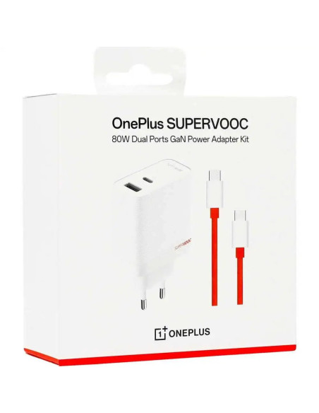 Зарядно OnePLus SUPERVOC GaN Dual Ports с кабел USB-C