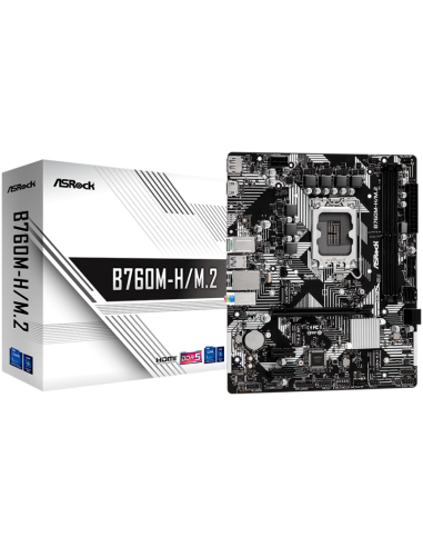 ASROCK MB B760  2 x DDR5 1 x HDMI Port 1 x DisplayPort 4 x SATA3 2 x Ultra M.2 Micro ATX
