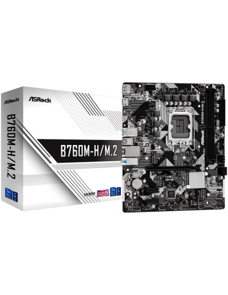 ASROCK MB B760  2 x DDR5 1 x HDMI Port 1 x DisplayPort 4 x SATA3 2 x Ultra M.2 Micro ATX