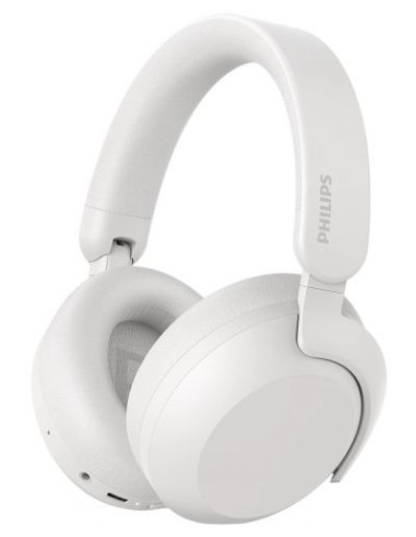 PHILIPS Безжични слушалки за уши с микрофон 40 мм драйвери/затворен гръб бял