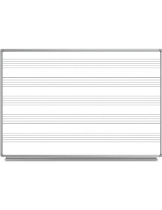 БЯЛА МУЗИКАЛНА ДЪСКА 120/150 С АЛУМИНИЕВА РАМКА, С ПЕТОЛИНИЕ