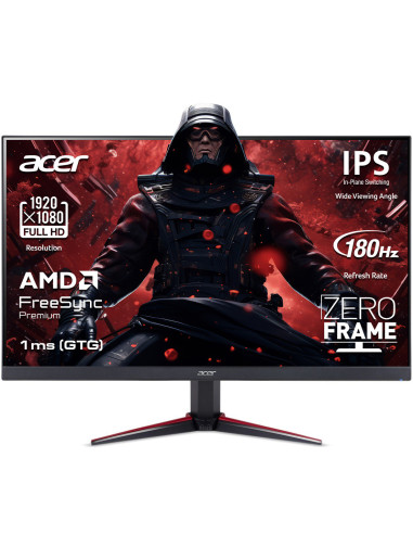 ACER VG240YP6 23.8-инчов FHD ZeroFrame IPS 144Hz 16:9 1ms VRB 250nits HDMI DP MM Аудио изход FreeSync EU MPRII Черен