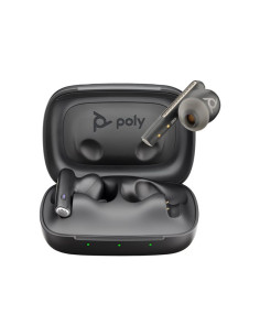 Слушалки HP Poly Voyager Free 60 UC M Carbon Black + адаптер BT700 USB-C + калъф за основно зареждане