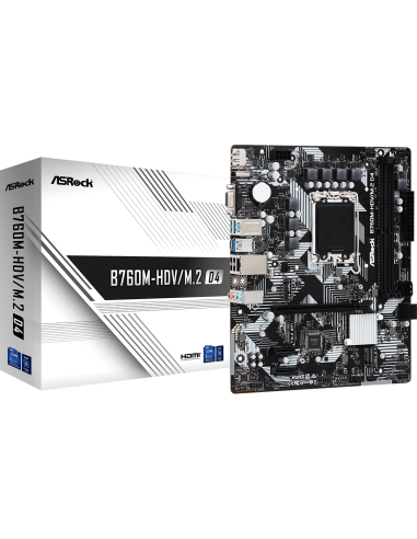 Дънна платка ASROCK B760M-HDV/M.2 D4, сокет 1700, DDR4, mATX