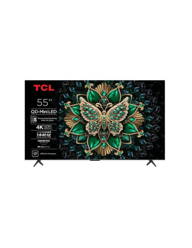 TCL 55 инча QD-MiniLED Android 4K TV HDR10+ Dolby Vision Dolby Atmos 2x10W+20W ONKYO 2.1 Hi-Fi система AMD FreeSync Premium P