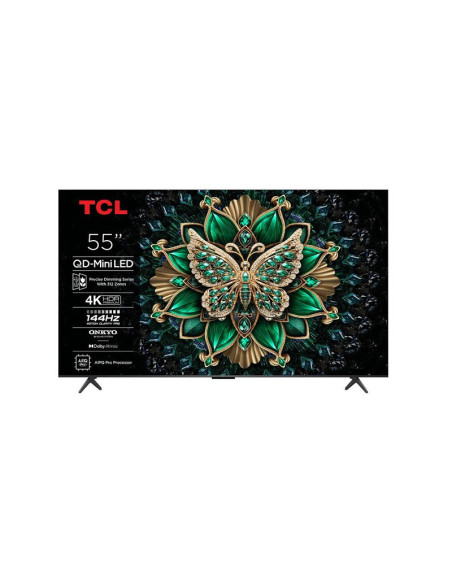 TCL 55 инча QD-MiniLED Android 4K TV HDR10+ Dolby Vision Dolby Atmos 2x10W+20W ONKYO 2.1 Hi-Fi система AMD FreeSync Premium P