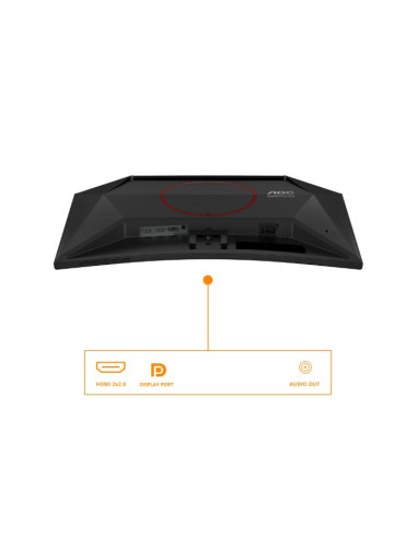 AOC C24G42E, 23.6" VA Curved 1500R, WLED, 1020x1080@180Hz, 4ms GtG, 0.5ms MPRT, 250cd m/2, 3000:1, 80M:1 DCR, Adaptive Sync, 