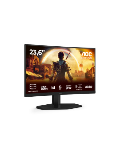 AOC C24G42E, 23.6" VA Curved 1500R, WLED, 1020x1080@180Hz, 4ms GtG, 0.5ms MPRT, 250cd m/2, 3000:1, 80M:1 DCR, Adaptive Sync, 