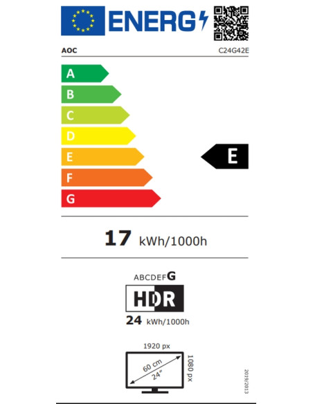 AOC C24G42E, 23.6" VA Curved 1500R, WLED, 1020x1080@180Hz, 4ms GtG, 0.5ms MPRT, 250cd m/2, 3000:1, 80M:1 DCR, Adaptive Sync, 
