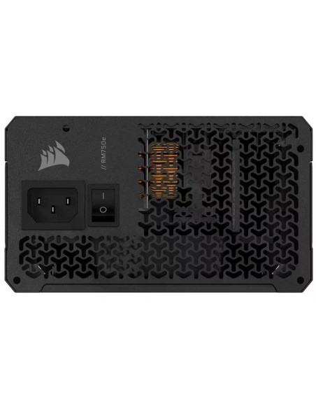 Захранване CORSAIR RMe Series RM750e 750 Watt ATX 3.1 PCIe 5.1, сертифицирано от Cybenetics Gold, напълно модулно.